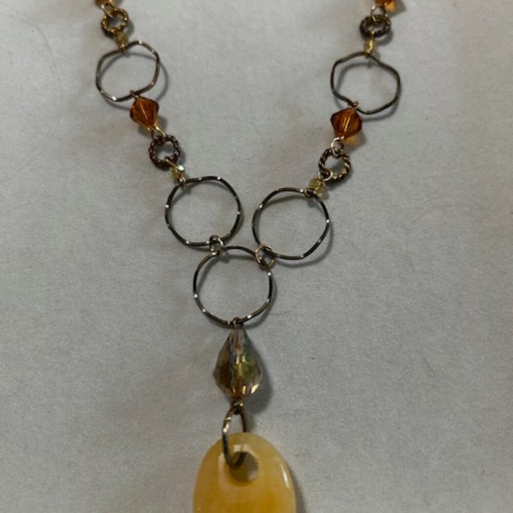 and Topaz Amber Chico's Necklace with Swarovski earrings